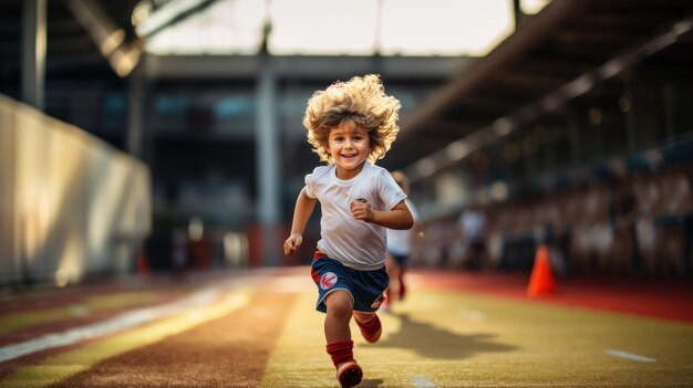 写真 スポーツ 健康なライフスタイル 子供のコンセプト