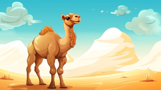 a cute little Camel in vector style