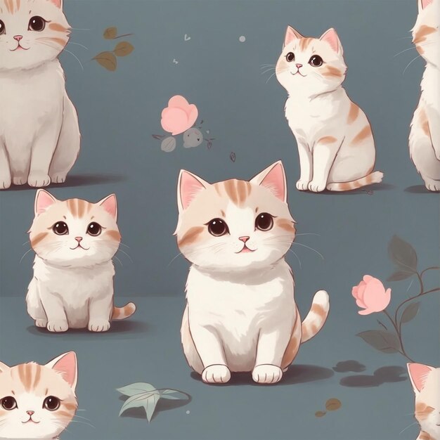 Cute little cat illustration