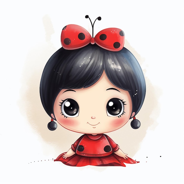 a cute little female lady bug