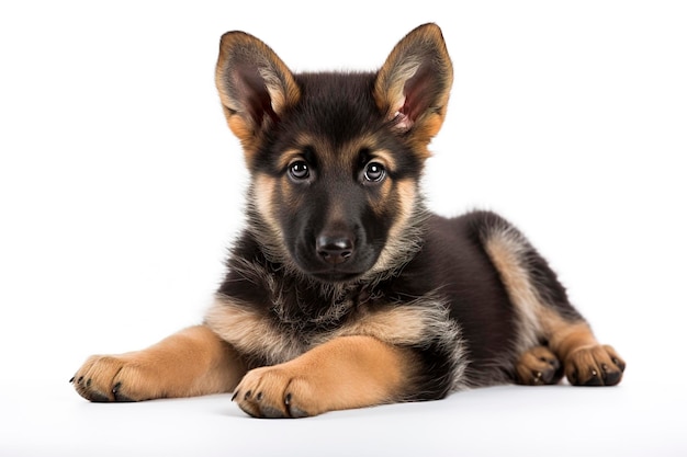 Premium AI Image | A cute little German Shepherds Dog isolated on white ...