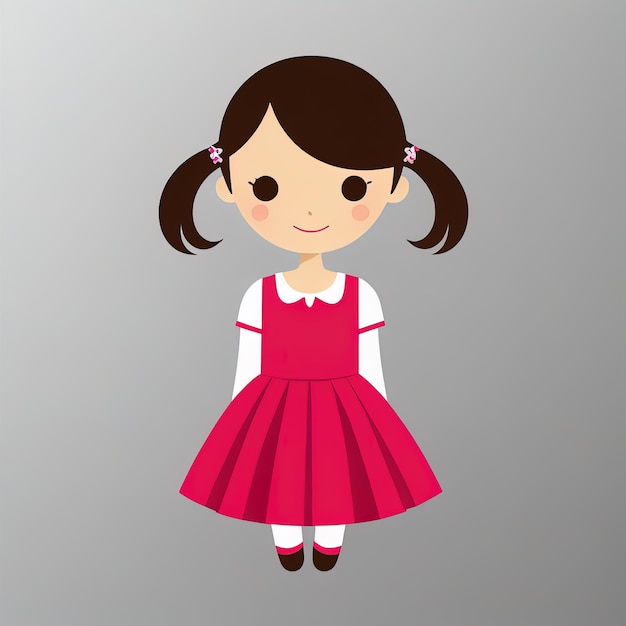 cute little girl cartoonisolated girl cartoon vector design