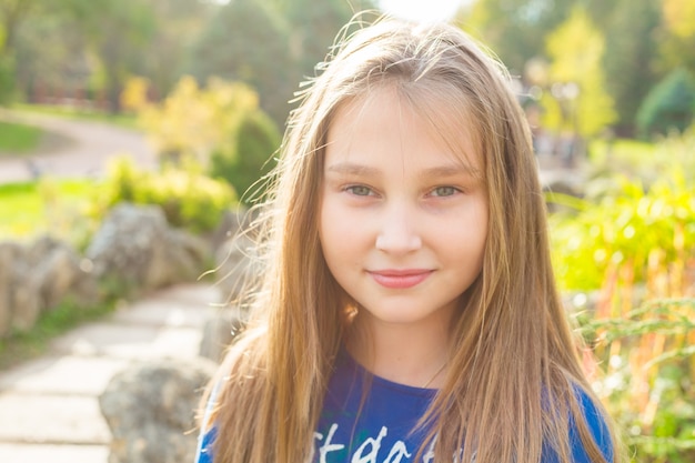 Cute little girl in the park