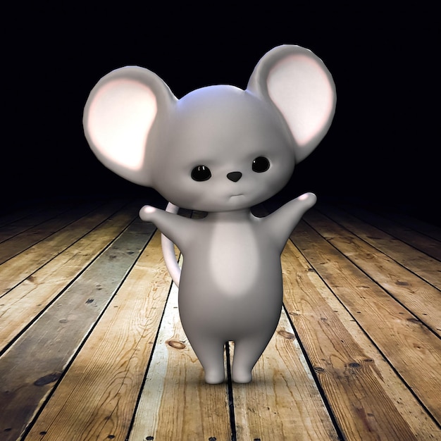 Cute little mouse. 3d illustration