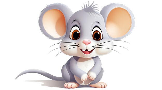 a cute little Mouse in vector style