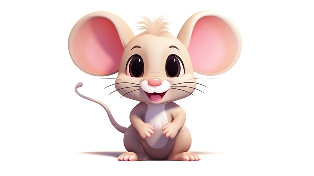 a cute little Mouse in vector style