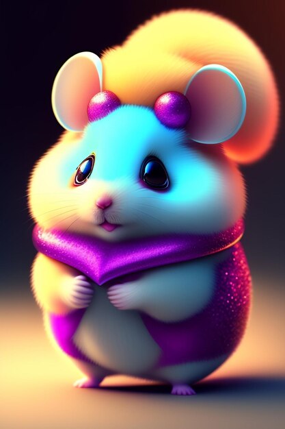 cute little mouse with beautiful background