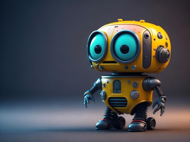 Cute little robot AI generated