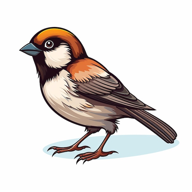 Photo cute little sparrow clipart