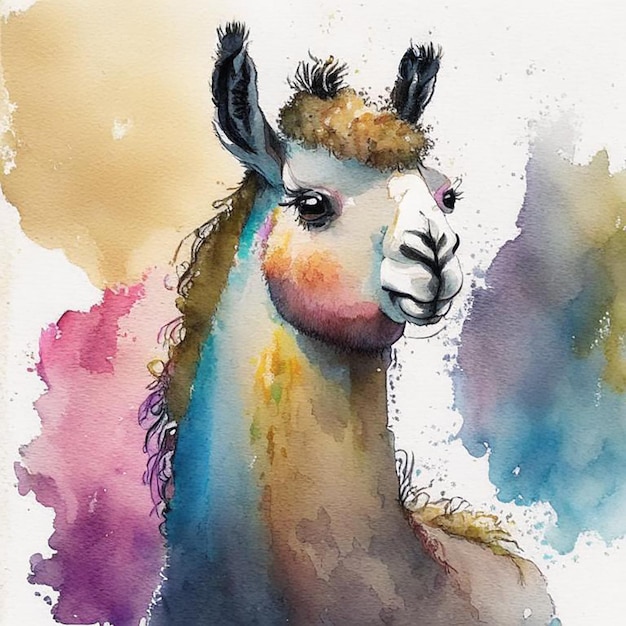 Cute llama dark horse comic style