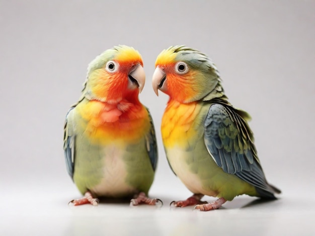 Cute Love Bird Photo Isolated On white background