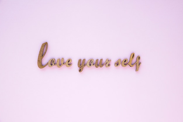 Photo cute love yourself writing