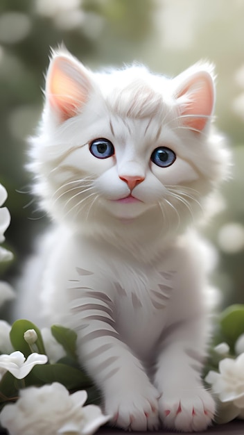 Photo cute lovely kitty