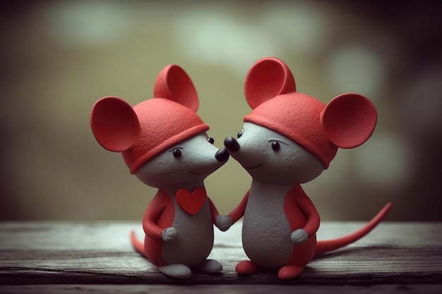 Cute lovers fairytale fictional characters celebrate Valentine's day
