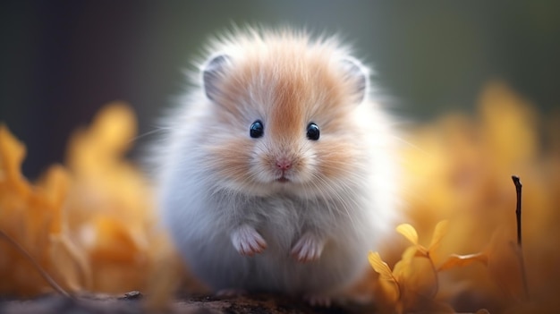 cute mammal small rodent fluffy fur looking at camera