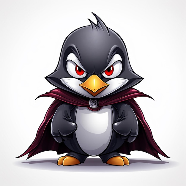 Cute Mascot Vampire Penguin