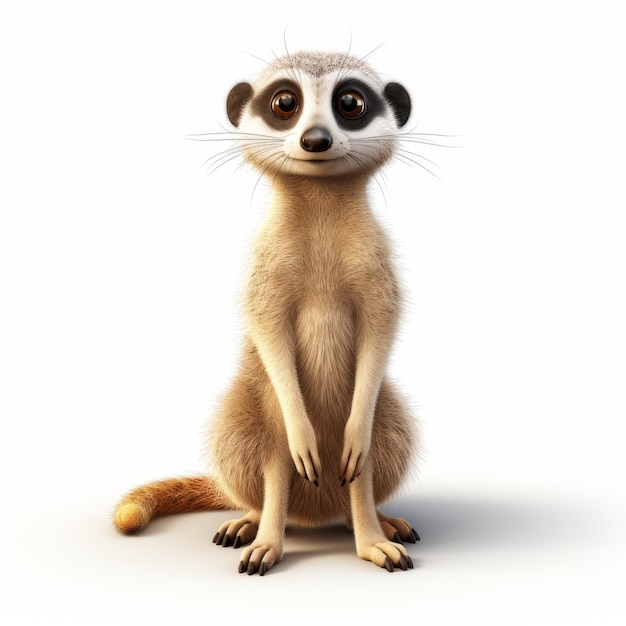 Foto cute meerkat 3d render download immagine di alta qualità