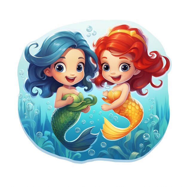 Photo cute mermaid