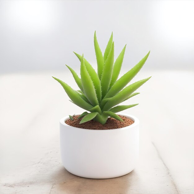 Cute mini Aloe plant in a pot