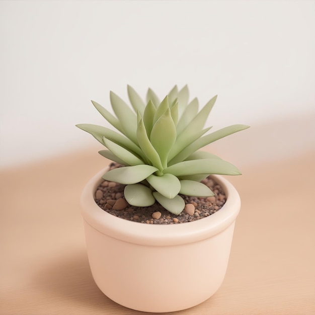 Cute mini Haworthia cymbiformis plant in a pot