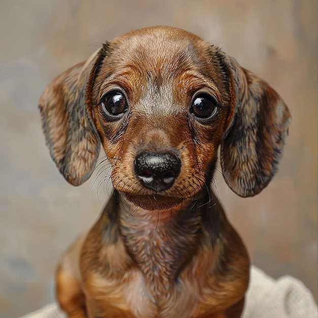 Foto cuccino dachshund in miniatura