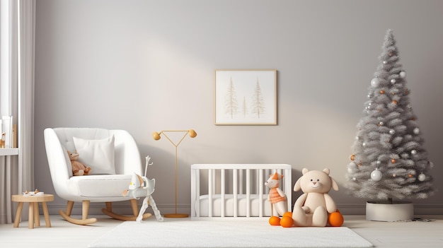 cute and modern interior child room decoration