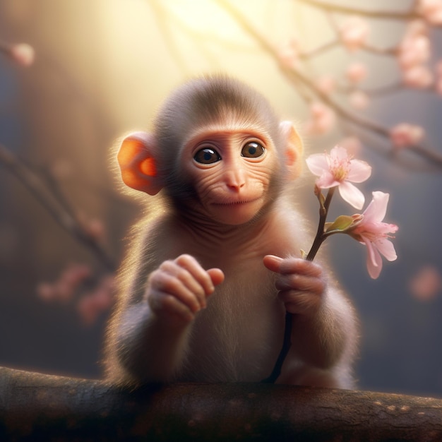 Cute monkey cartoon emoji vector and langur face illustration