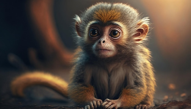 Cute Monkey Illustration