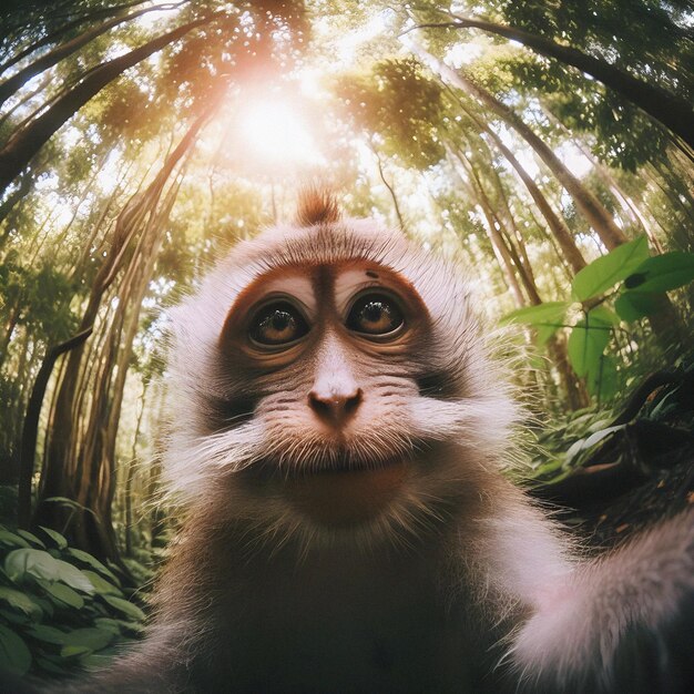 Cute Monkey's Jungle Journey Nature Closeup in GoPro Style