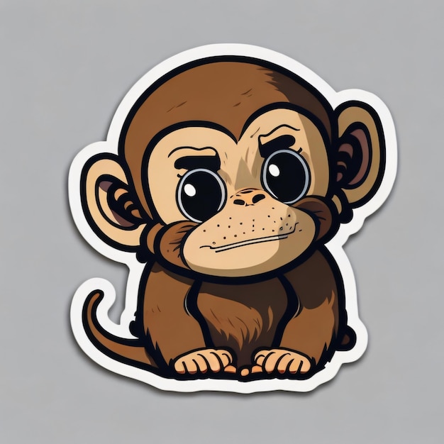 Photo cute monkey sticker 7