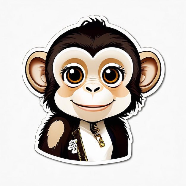 cute monkey stickers cartoon 3d monkey cartoon illustration stickers stickers for kids cute sticker