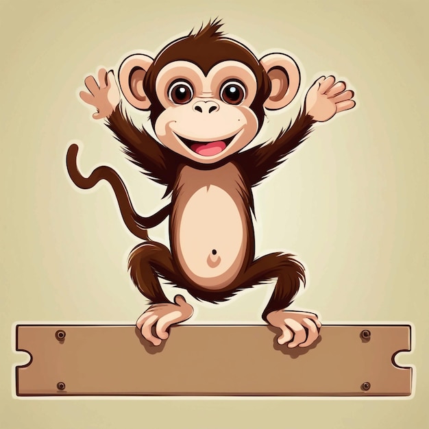 Photo cute monkey