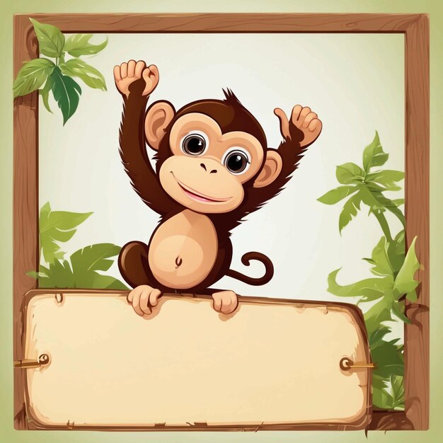 Photo cute monkey