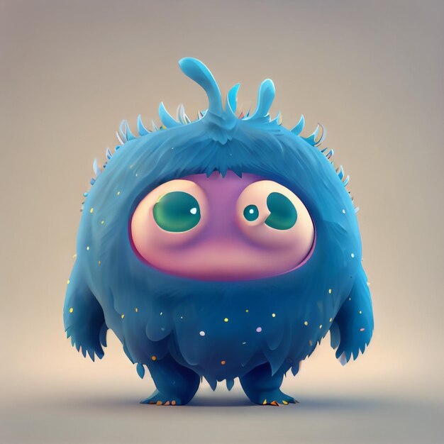 cute monster cartoon character illustration