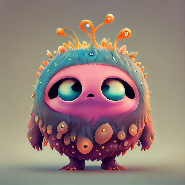 cute monster cartoon character illustration