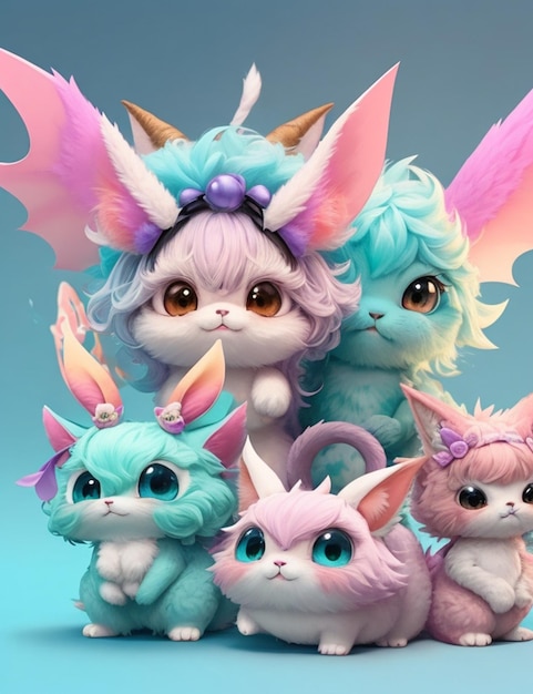 a cute monsters collection