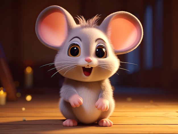 Photo cute mouse cartoon vector