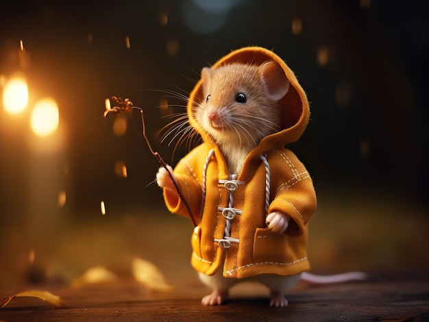 Cute mouse character illustration