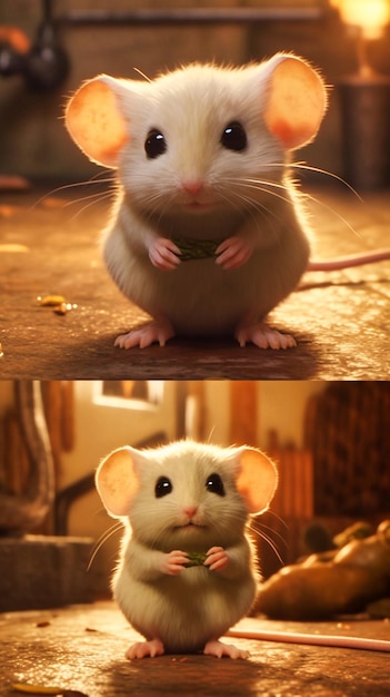 cute mouse close up Generative AI