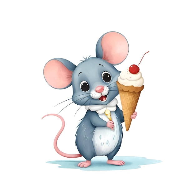 Cute Mouse Illustration for Kids Storybooks