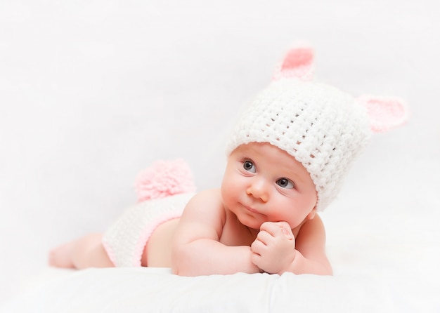 Cute newborn portrait