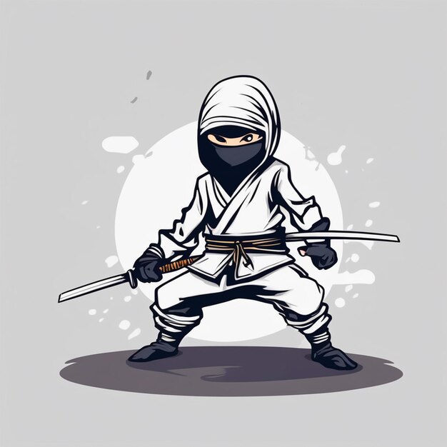 playful and fun ninja illustration for body scan 5334541 Vector Art at  Vecteezy