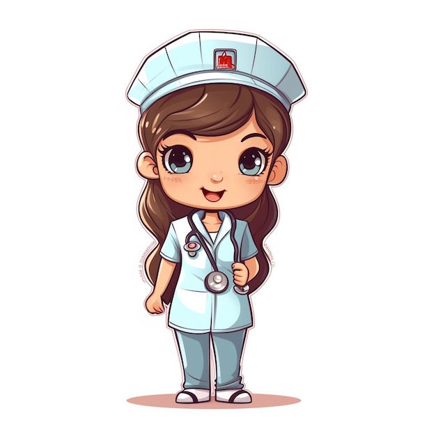 Photo cute nurse illustration