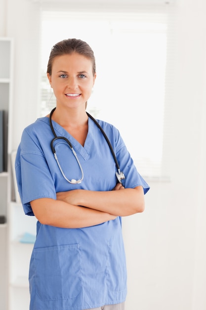 Cute nurse posing