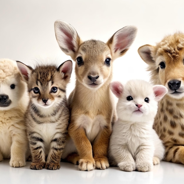 Photo cute nursery animals