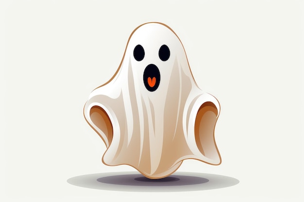 Cute object ghost isolated on white background