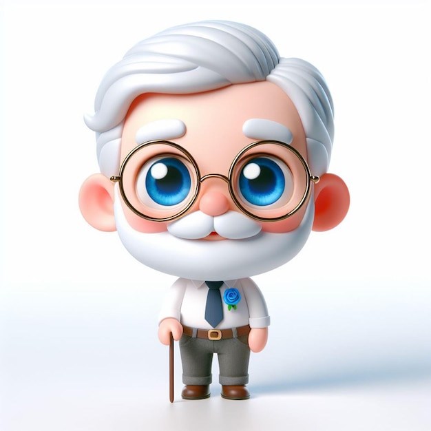 cute old man character