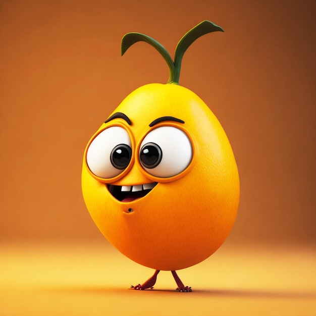 Cute Orange cartoon mascot