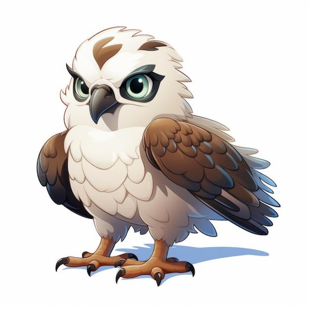 Cute Owl 2d Illustration With Fantasy Character Style