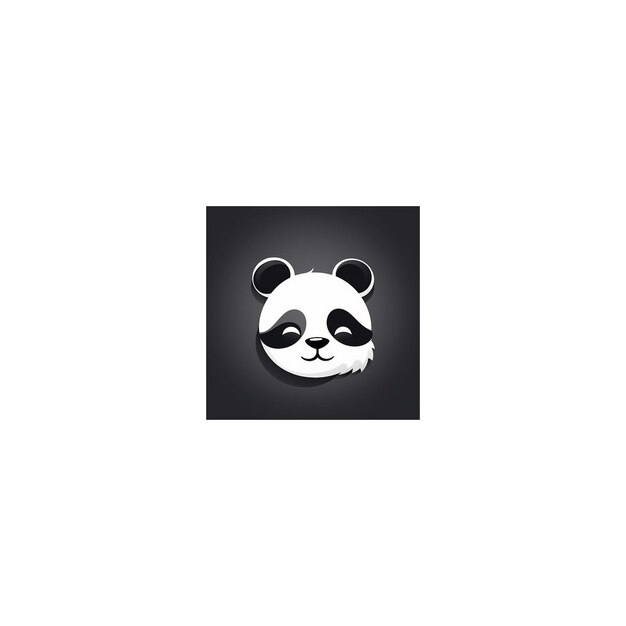 Photo cute panda design logo12